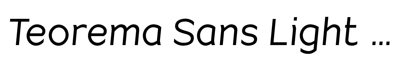 Teorema Sans Light Italic